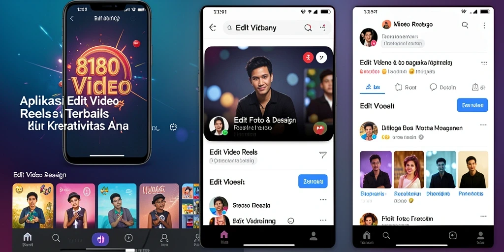 Tampilan antarmuka 8180 dengan fungsi Edit Video Reels yang intuitif.
