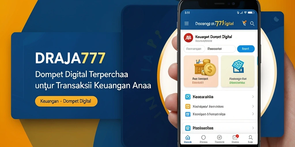 Screenshot antarmuka DRAJA777 yang menampilkan fungsi Dompet Digital.
