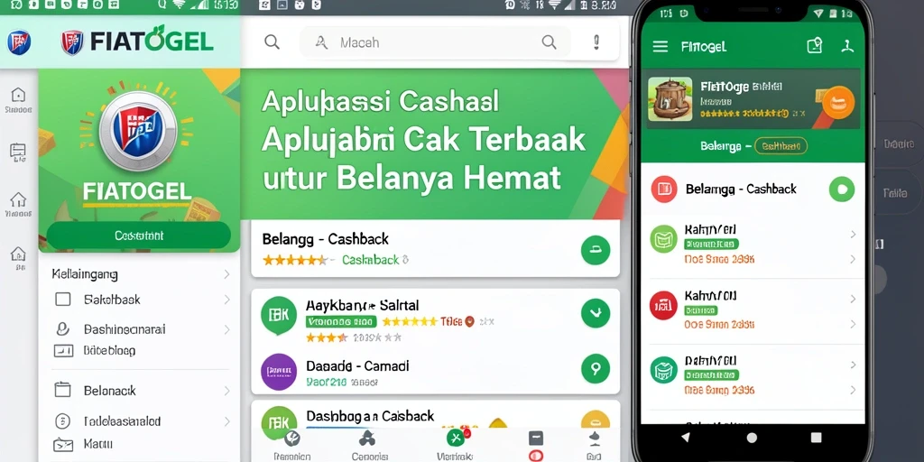 Tampilan antarmuka aplikasi FIATOGEL yang memudahkan navigasi Cashback.
