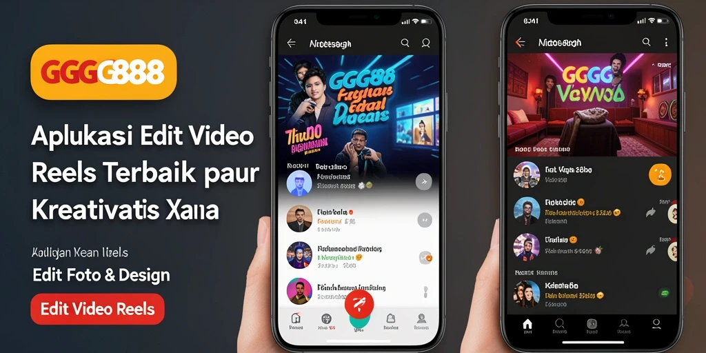 Tampilan antarmuka GGG888 untuk Edit Video Reels yang mudah digunakan.