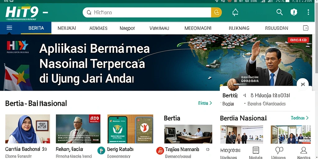 Antarmuka aplikasi HIT9 yang modern dan informatif.