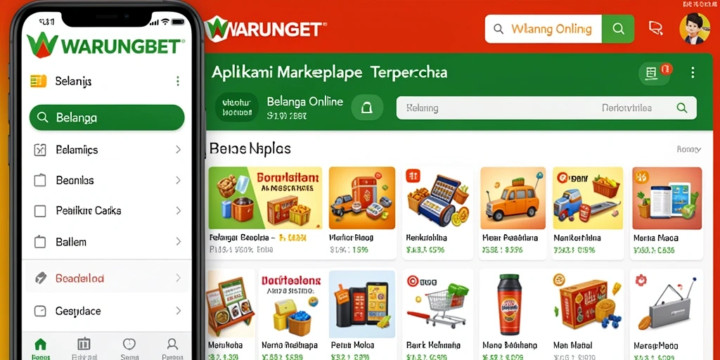 Tampilan antarmuka aplikasi WARUNGBET yang menarik dan fungsional.
