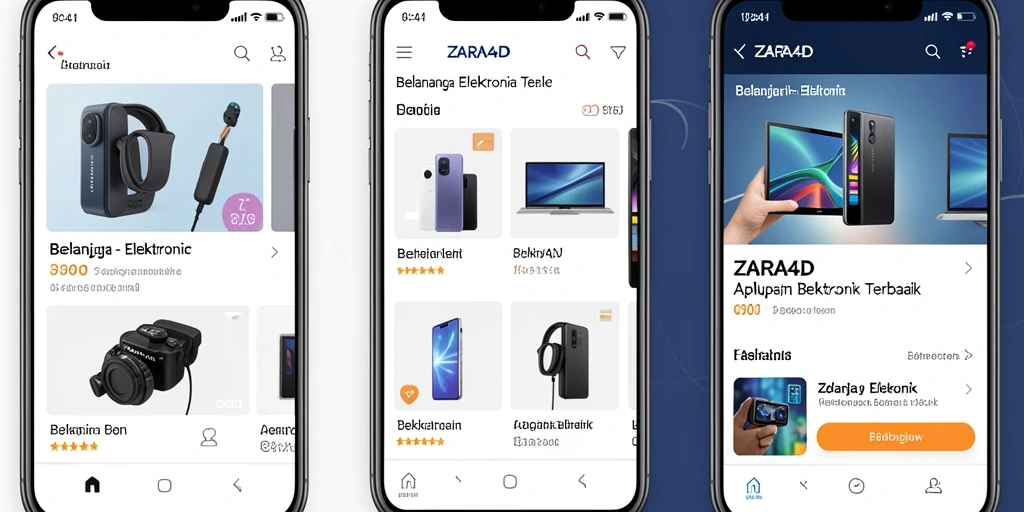 Antarmuka ZARA4D menampilkan fitur belanja elektronik yang menarik.
